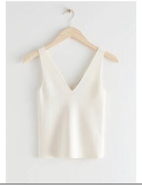 & other stories Ribbed Knit V-Neck tank